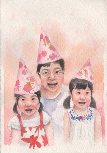 【 訂製 】32K客製畫－記憶中最快樂的時光－單色渲染寫實人像