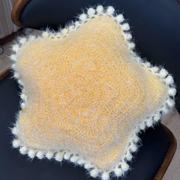 臺灣熱賣🔥🔥星星抱枕 漸變線 星星抱枕 編織材料包 diy鉤針 編織手工 漸變星星抱枕