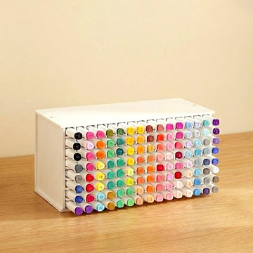 [台灣現貨] 筆架 筆筒 120孔 馬克筆收納架 斜插式筆筒