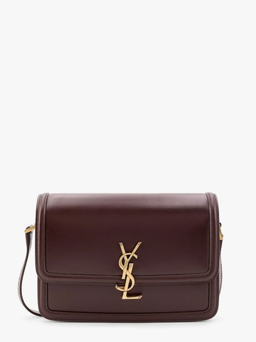 Solferino leather shoulder bag with frontal monogram - SAINT LAURENT - gender_Woman