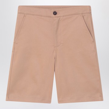 Dark beige cotton shorts