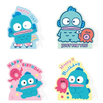 三麗鷗 人魚漢頓 站立式卡片-藍/綠/粉/黃