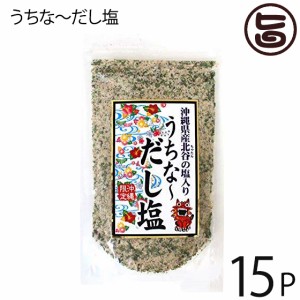 はぎの食品 沖縄限定 沖縄県産北谷の塩入り うちな～だし塩 160g×15P だし塩 和風 お土産