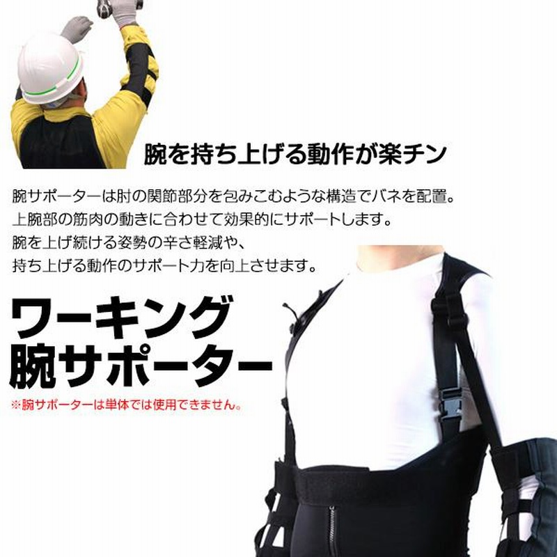 パワーアシストスーツ 腕 肘 サポーター セット ワーキング 作業