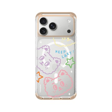 iPhone 17 Pro Max ClearX (MagSafe 兼容) 暖透橘 - 煎妮花 JENNYHUA - 彩虹雪莉熊