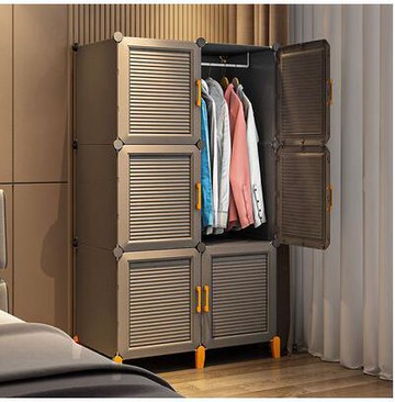 衣櫃臥室家用簡易組裝出租房用結實耐用宿舍塑料簡約現代布小衣櫥 99購物節