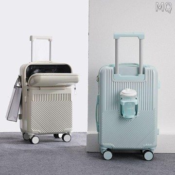 全新款 手提 網紅 前置開口 行李箱 女 高顏值 旅行箱 男女 多功能拉桿箱 旅行箱 登機箱 密碼箱