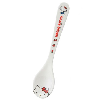 【震撼精品百貨】Hello Kitty 凱蒂貓~日本SANRIO三麗鷗 HELLO KITTY 美耐皿湯匙*44798