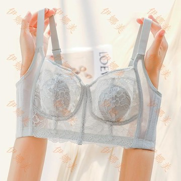 【臺灣出貨👙】內衣女大胸顯小胸夏聚攏薄款超薄收副乳大碼防下垂全罩杯輕薄文胸【伊娜美】