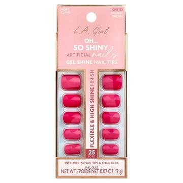 L.A. Girl, Oh So Shiny 人造甲片，凝膠亮澤甲片，GNT152 Wildest Dream，25 片裝