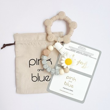 可愛小烏龜固齒器+客製化奶嘴鏈