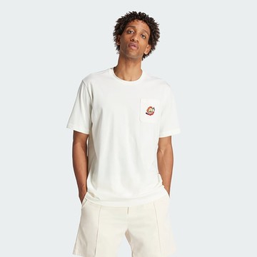 adidas 愛迪達 上衣 男款 短袖上衣 運動 LEISURE NOTE OR 米 IS0214