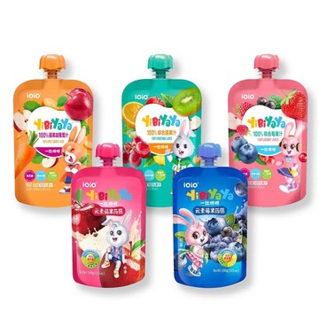 {IOIO}一比呀呀 綜合蔬果汁/莓果汁/蘋果胡蘿蔔汁|元氣果凍蒟蒻(蘋果/莓果) 100ml/包 *小柚子*