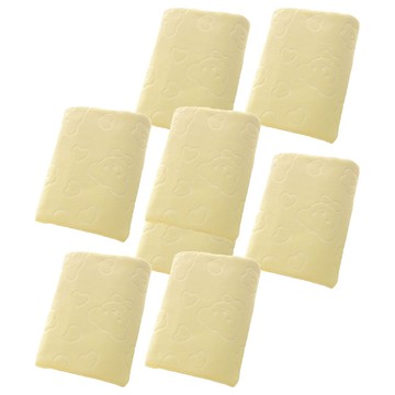 小熊壓花浴巾 140 x 70cm  奶油熊 黃色  2組