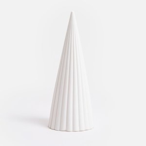 奧可利LED陶瓷擺飾23cm 條紋錐形聖誕樹