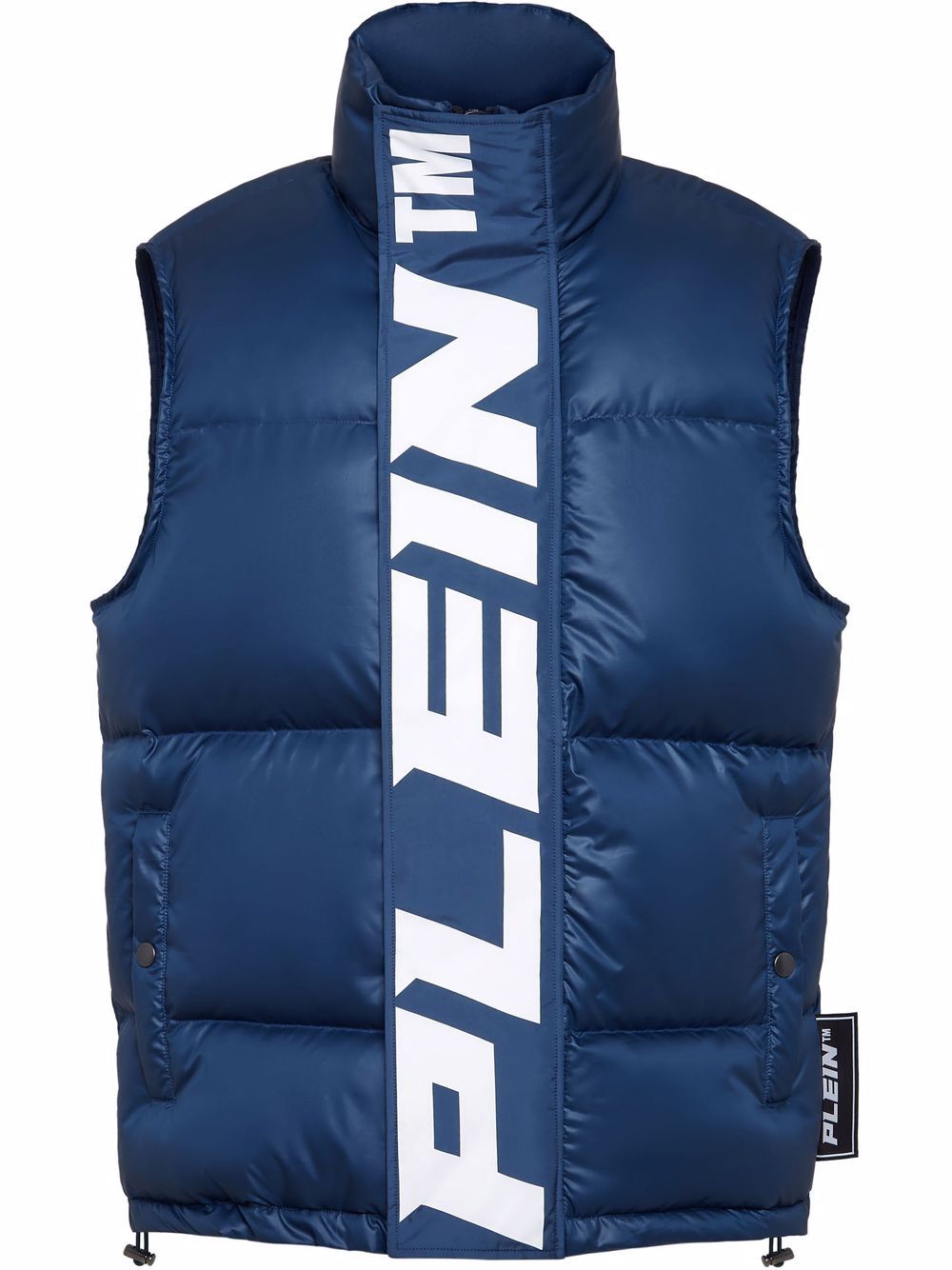 Philipp Plein - padded high-neck logo gilet - men - PolyesterPolyesterPolyester - XL - Blue