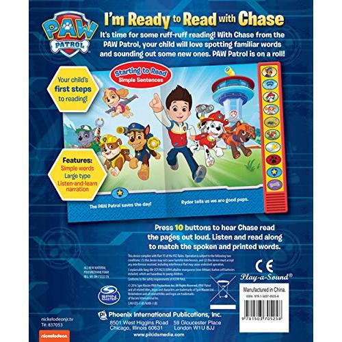 Nickelodeon Paw Patrol: I'm Ready to Read with Chase (Play-A-Sound)