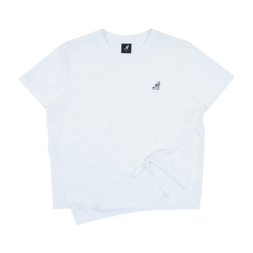 KANGOL 短T 白色 抽繩 綁帶 短袖 上衣 女 6622100800