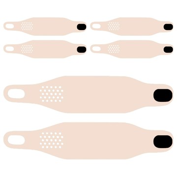 QIDINA 彈力包覆加壓親膚手腕支撐護腕 A  36 x 8.5cm  3雙  橘膚色