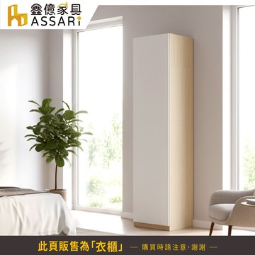 ASSARI-卡蘿經典1.3尺加高單吊衣櫃(寬38x深60x高240cm)