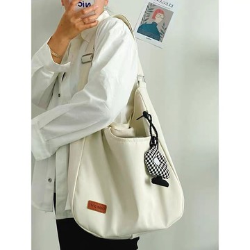 Bag House👜 單肩包包女大容量高顔值帆布包女斜挎通懃ins韓風學生上課布袋