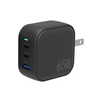 [亞瑟3C] solide 索力得 Block 65W GaN氮化鎵三孔快充頭-黑