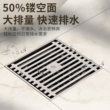 [24時熱賣]不銹鋼地漏 地漏 過濾網全純銅地漏防臭地漏浴室衛生間地漏大排量洗衣機地漏防臭地漏防臭 WEDO