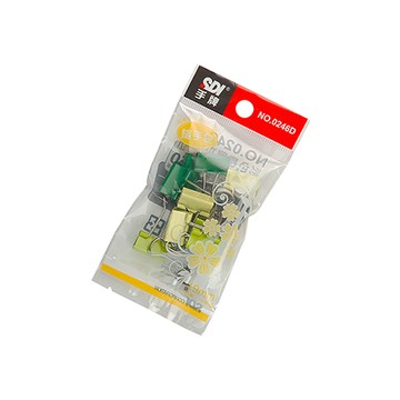 SDI彩色長尾夾隨手包/0246D/19mm/混色出貨/10支/包