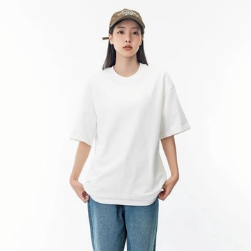 韓國 厚磅 高磅數 寬鬆 大地色系 純棉 質感 寬鬆 素面 素色 短T ZS