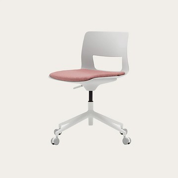 【iloom怡倫家居】Button Swivel多用途椅(滑輪型)  椅子 電腦椅 辦公椅 紅色 453DWW