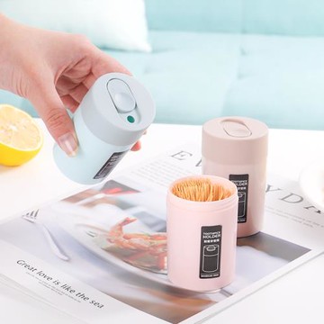 MUJIE便攜牙簽盒創意牙簽桶 家用塑料簡約客廳茶幾牙簽