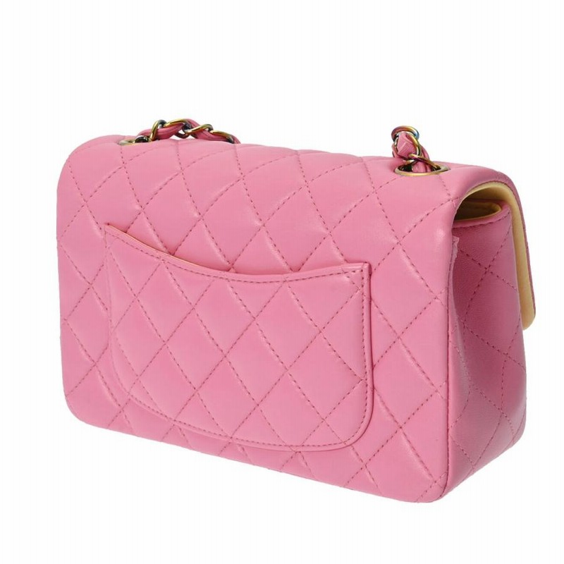 CHANEL シャネル マトラッセ チェーンショルダー 19cm ピンク
