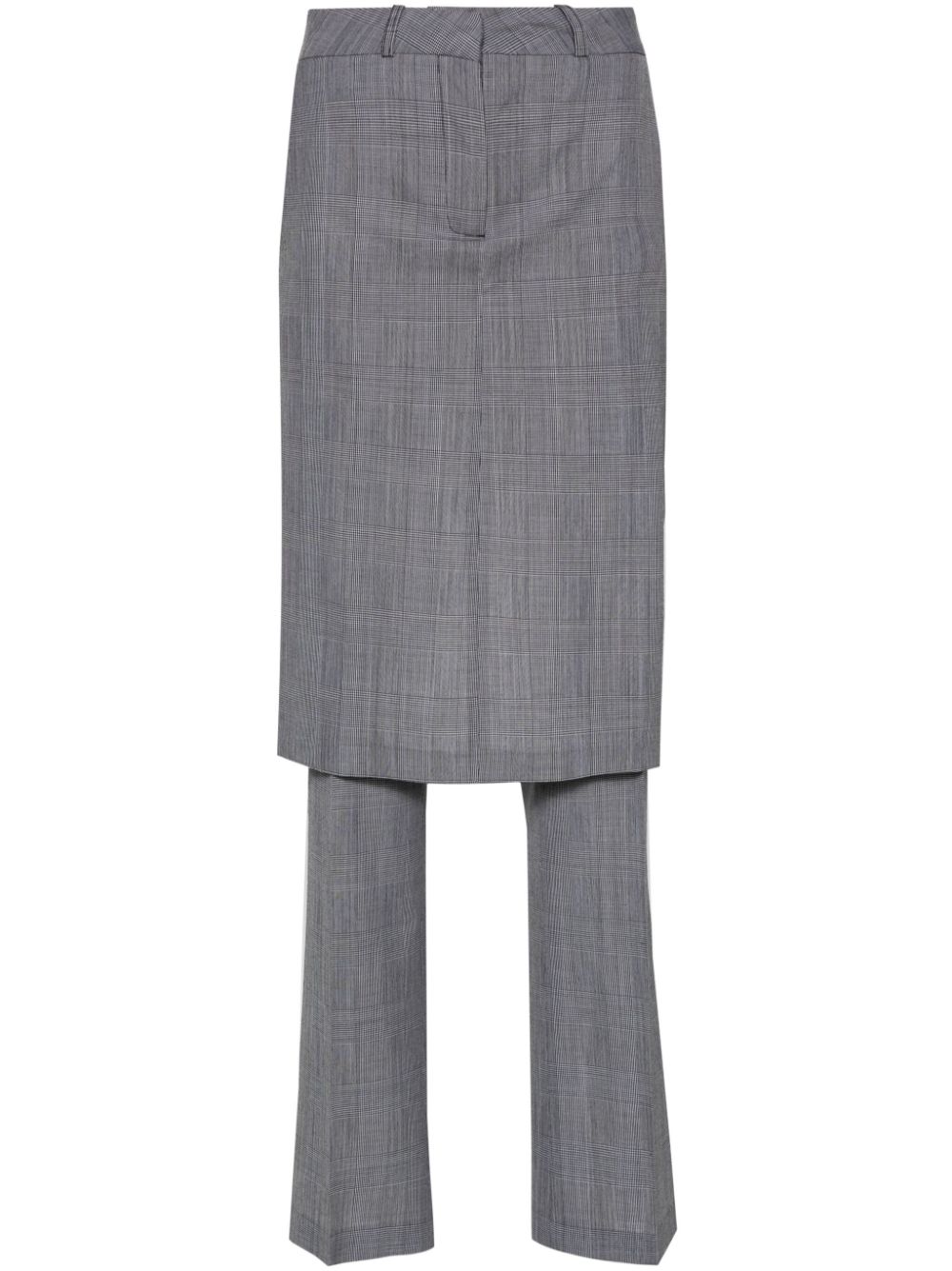 Coperni - layered-design trousers - women - Virgin Wool - 34 - Black
