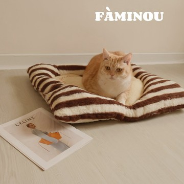 FÀMINOU．Amore心型絨毛寵物躺墊 保暖寵物墊 寵物床 貓窩狗窩 狗床寵物躺墊 冬季必備 寵物居家