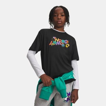 UA 男童 Tech Graphic Patches 短袖T-Shirt 人氣新品