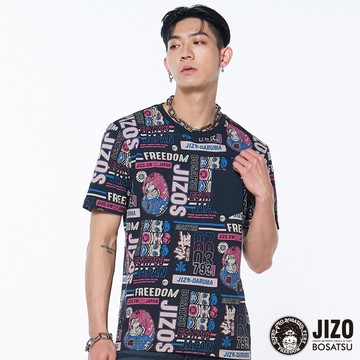 【買1送1】緣起-達摩滿版短TEE - BLUE WAY  地藏小王