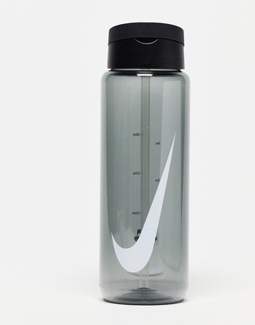 Nike Training Renew Recharge 24oz straw water bottle in clear and black