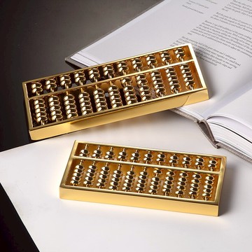 瑞象 銅算盤純銅金算盤擺件如意小算盤鑰匙扣掛件風水抓周送禮品