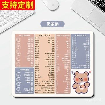 🔥免運🔥臺灣出貨📣鼠標墊子女生可愛小號護腕cad快捷鍵大全電腦軟墊ins風電競定製