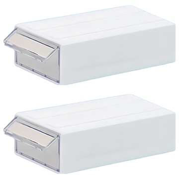 小麥購物 抽屜收納盒 248g  2個  白色