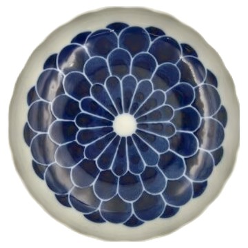 染付丸菊23皿 日本製  23 x 4cm  XL10101-18  1個