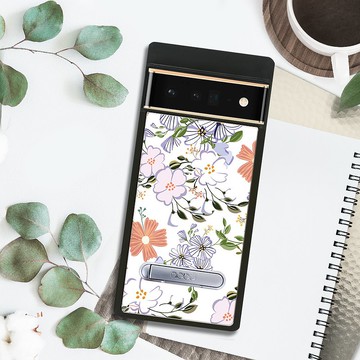 apbs Google Pixel 9/8/7/6系列 減震立架手機殼-芬芳花卉