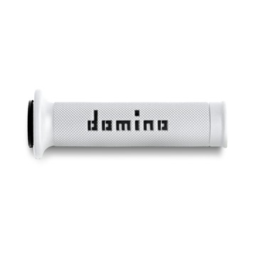 domino 機車握把套 A010 MOTO GP車隊御用款-白底黑字 握把套 手把套