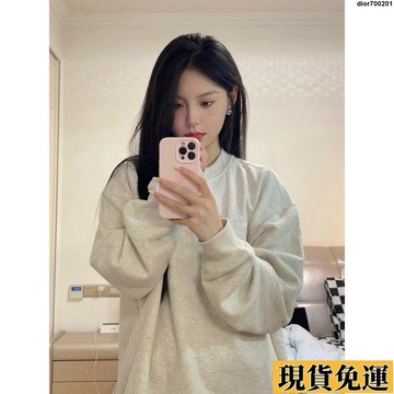 台灣限時熱賣 搭配度巨高！新款秋季圓領純色基礎款 大學t 衛衣女 長袖 長袖衛衣 白色大學t 秋冬上衣 韓系衣服 薄款大