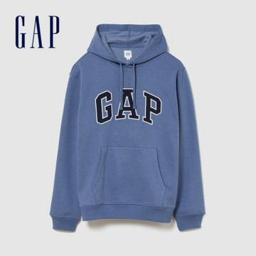 【GAP】寬鬆Gap Logo 連帽運動衫-/藍色/綠色(674148)