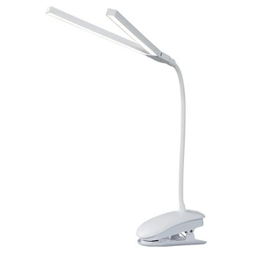 e-kit 逸奇 軟管夾立式LED雙燈管夾燈 UL-B21 白色 ABS材質 金屬軟管