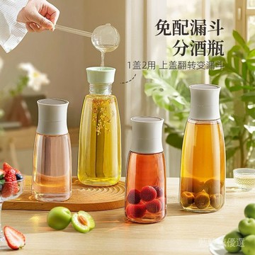 【臺灣出貨】自釀果酒分裝瓶玻璃家用青梅酒白酒儲存容器大容量便攜式密封酒壺 FVLA
