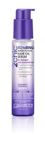 Giovanni 2chic Repairing Super Potion Hair Oil Serum with Blackberry & Coconut Oil 2.75 fl oz