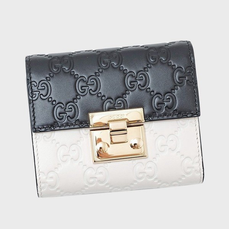 グッチ Gucci シグネチャー レザー ウォレット 折財布 ホワイト ブラック Cwcyg 9066 通販 Lineポイント最大0 5 Get Lineショッピング