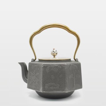 酒店茶室辦公室新中式復古擺件博古架茶柜茶壺鐵壺古韻手工鑄鐵